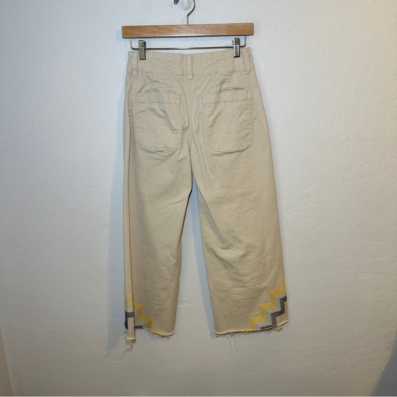 Anthropologie Maeve Hallee Embroidered‎ Wide Pants Size 0 - Picture 3 of 6